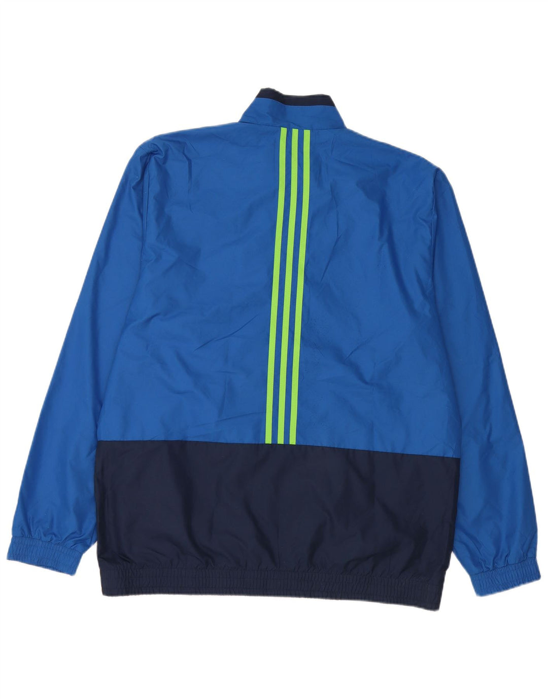 Adidas Herren-Trainingsanzugoberteil, UK-Größe 42/44, großes blaues Colourblock-Polyester