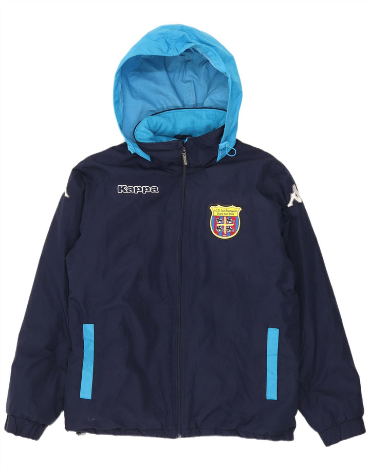 Kappa Herren Graphic Windjacke UK 38 Mittel Marineblau