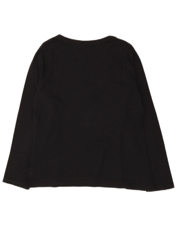 Champion Damen Top Langarm UK 12 Medium Schwarz Baumwolle