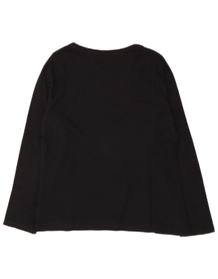 Champion Damen Top Langarm UK 12 Medium Schwarz Baumwolle