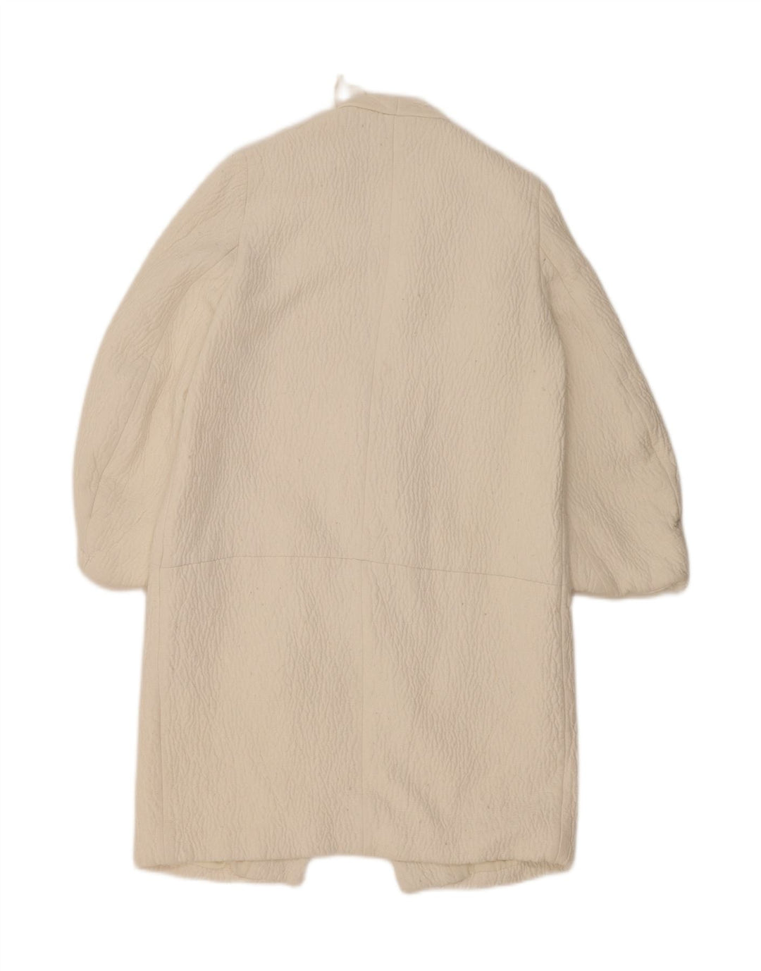 Zara Damen Mantel UK 14 Medium Off White Polyester