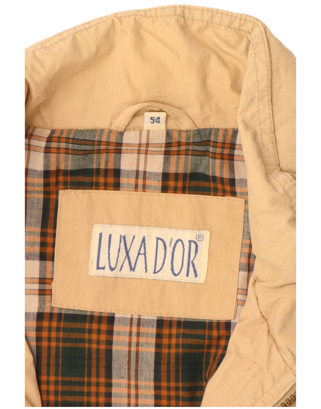 VINTAGE Herren Utility Jacke IT 54 2XL Beige Baumwolle