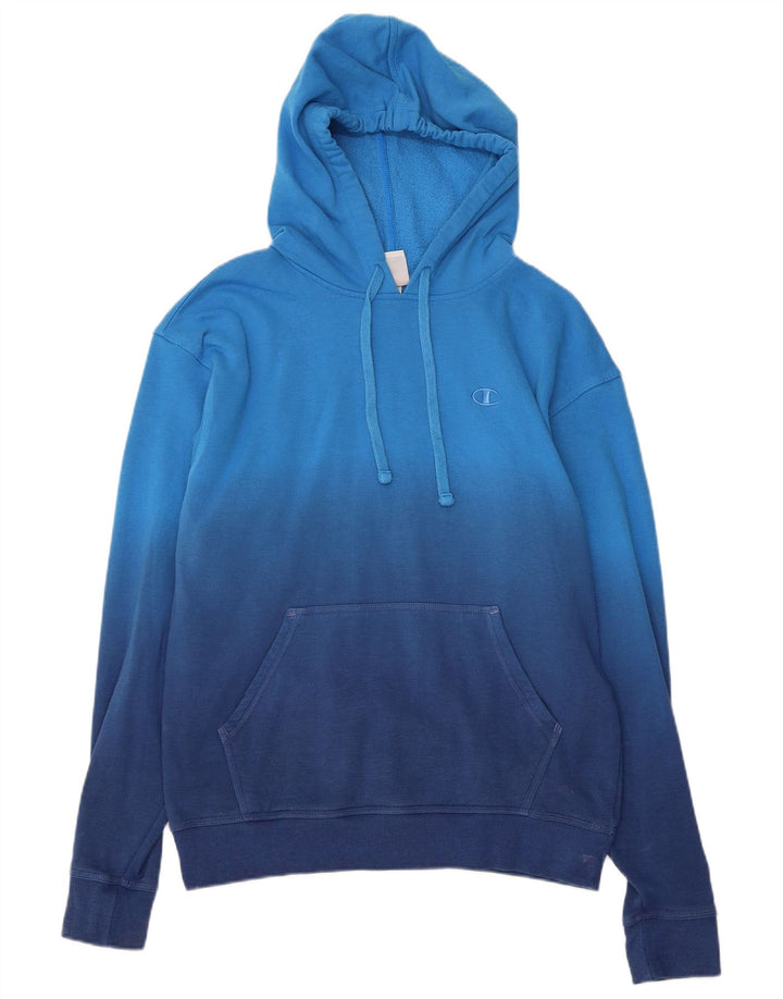 CHAMPION Herren-Kapuzenpullover aus mittelblauer Colourblock-Baumwolle