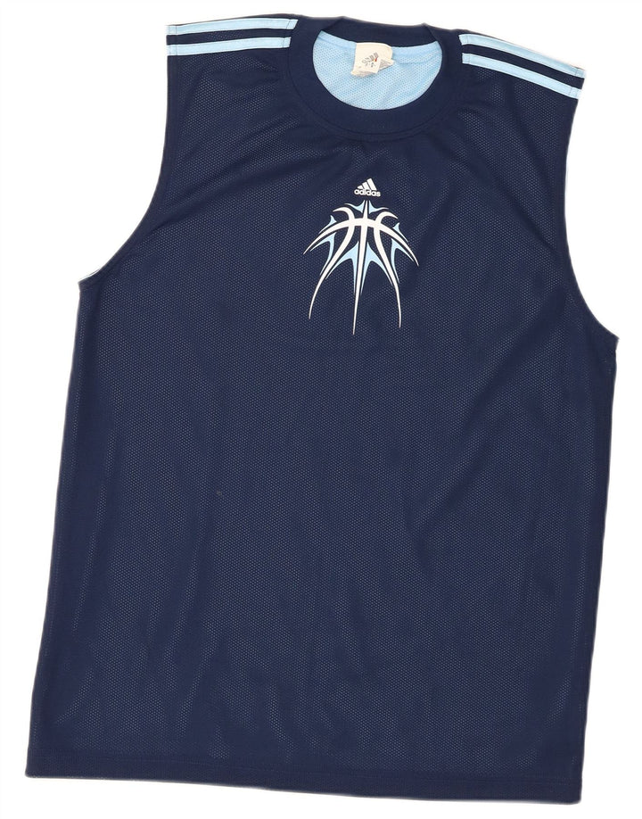 Adidas Herren Graphic Weste Top Small Marineblau Polyester