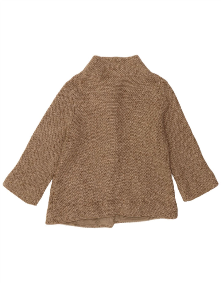 Marks & Spencer Damen-Strickjacke mit 3/4-Ärmeln, UK 12, Mittelbeige