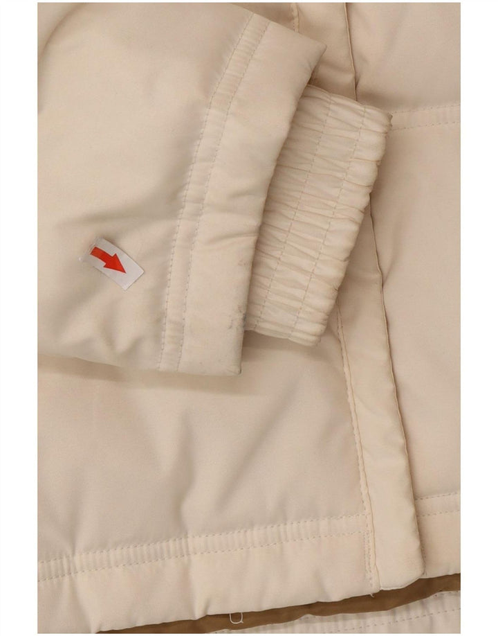 Columbia Damen-Kapuzen-Übergröße, wattierte Jacke, UK 10, Größe S, weiß, Polyester