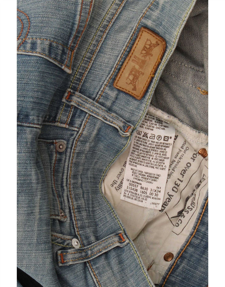 Levi's Damen Eve Straight Jeans W31 L34 Blaue Baumwolle
