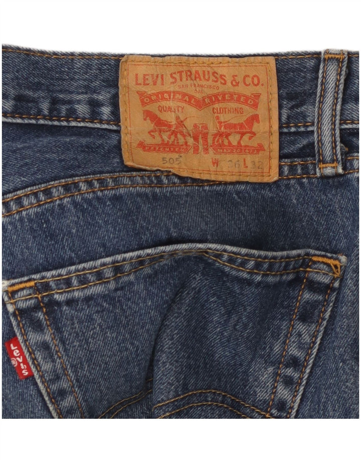 LEVI'S Herren 505 Straight Jeans W36 L32 Blau