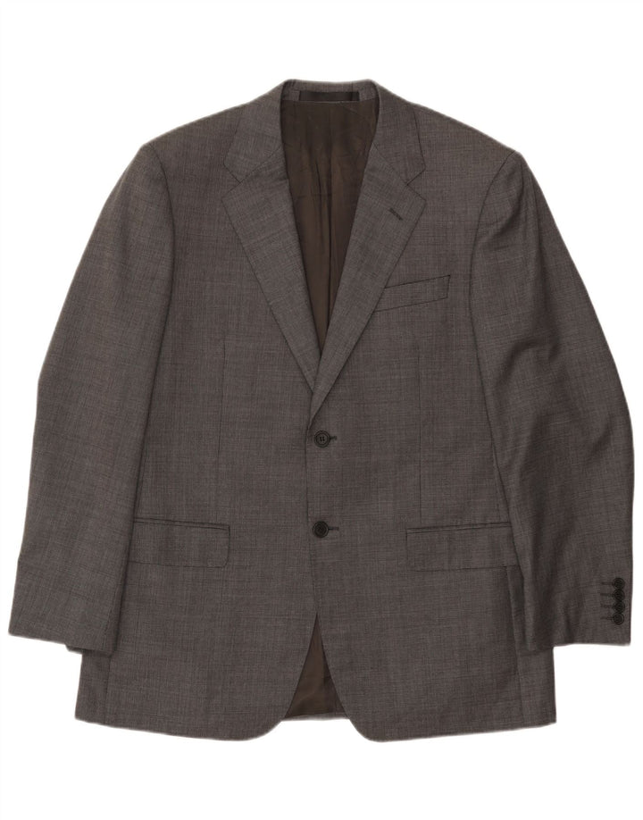 Marks & Spencer Herren-Blazer mit 2 Knöpfen, UK 42, große graue Wolle