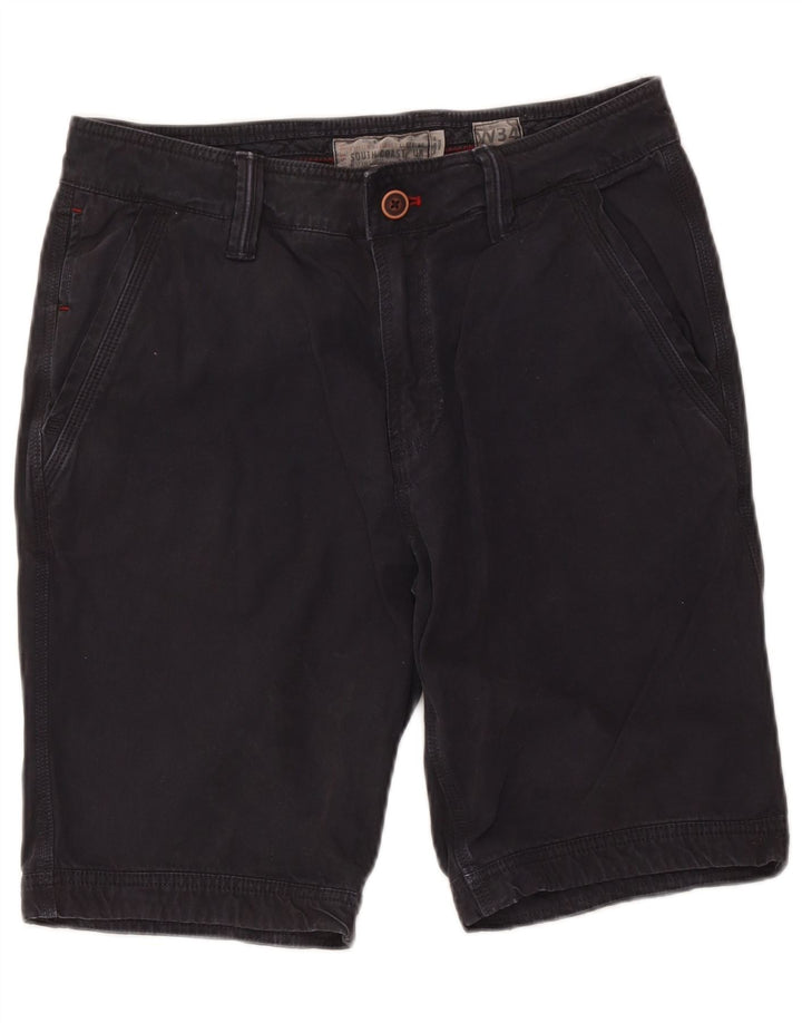 Fat Face Herren-Chinoshorts, W34, Größe L, Schwarz, Baumwolle