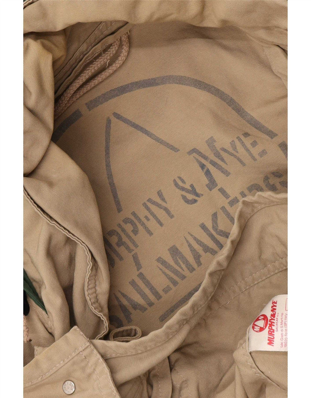 Murphy & Nye Herren-Utility-Jacke mit Kapuze, UK 42, XL, Beige, Baumwolle