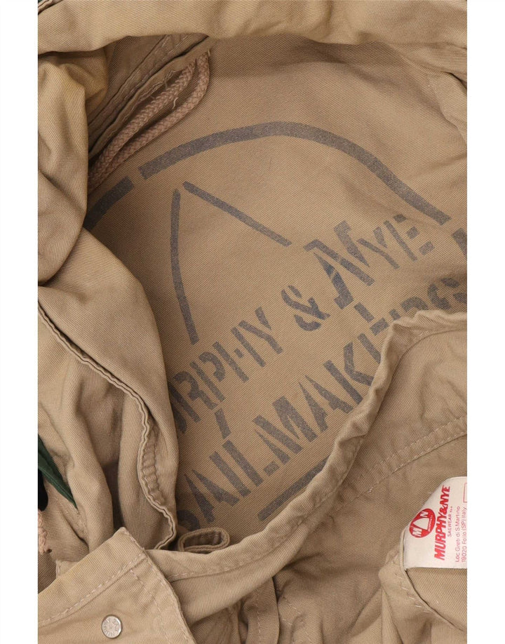 Murphy & Nye Herren-Utility-Jacke mit Kapuze, UK 42, XL, Beige, Baumwolle