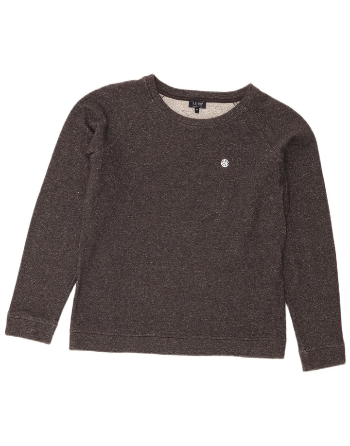 Armani Jeans Damen Sweatshirt Pullover EU 44 XL Graue Baumwolle