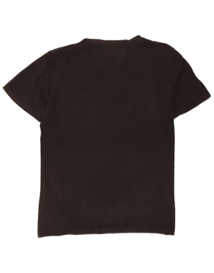 Jack & Jones Herren Slim Fit Grafik-T-Shirt-Oberteil aus mittelschwarzer Baumwolle