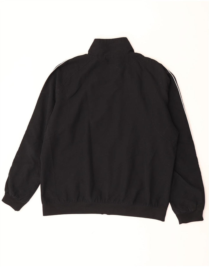 Nike Herren-Trainingsanzug-Top-Jacke XL, schwarzes Polyester