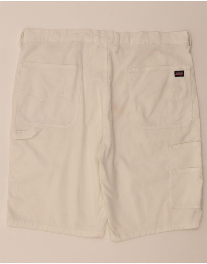 DICKIES Mens Casual Shorts W38 XL White Polyester Vintage Dickies and Second-Hand Dickies from Messina Hembry 