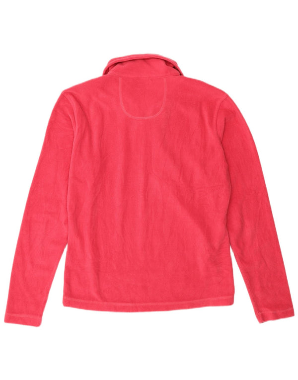 Diadora Damen-Fleecepullover mit Reißverschluss am Hals, UK 16, Größe L, rosa, Polyester