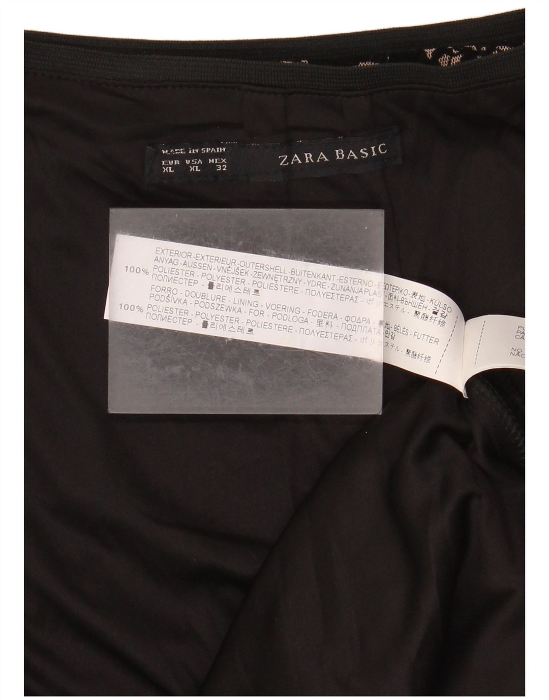 Zara Damen Midirock XS W30 Schwarz geblümtes Polyester