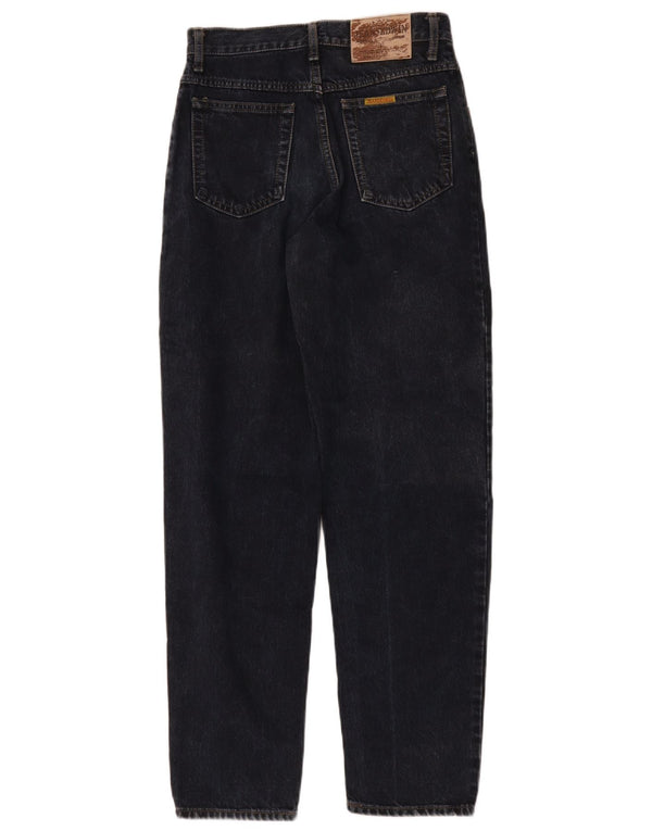 Vintage Damen High Waist Tapered Jeans W28 L30 Marineblau
