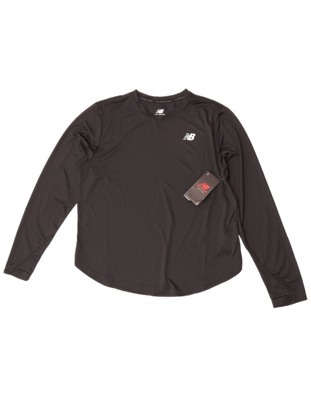 New Balance Damen Top Langarm UK 16 Large Schwarz Polyester