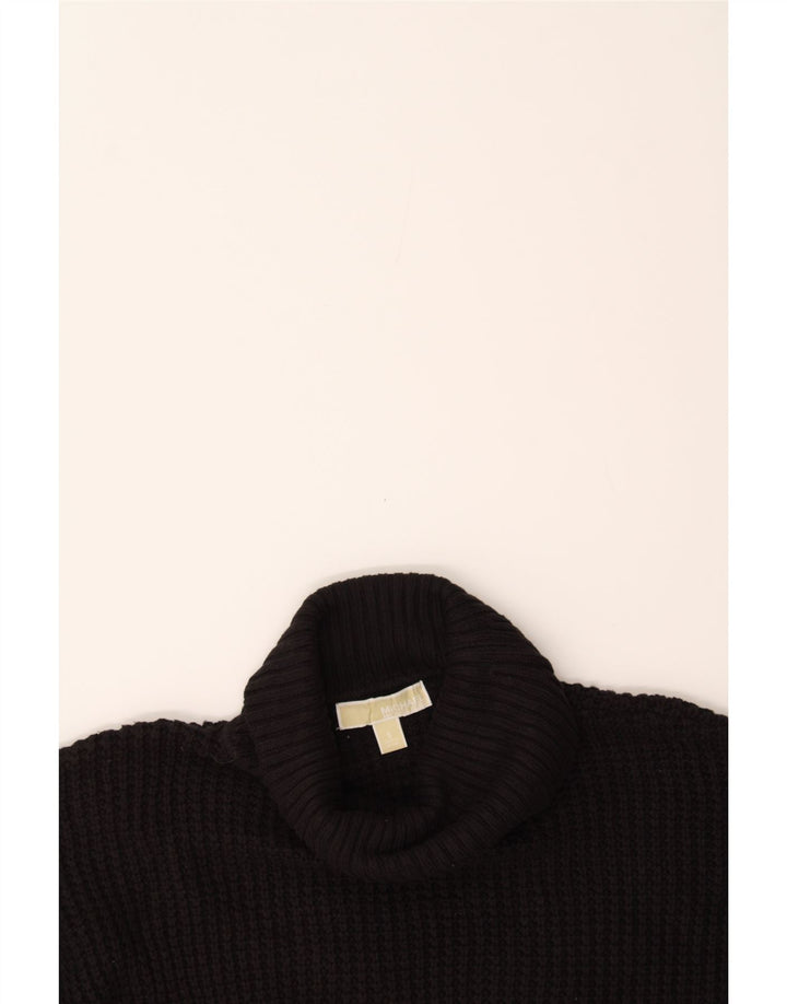 MICHAEL KORS Womens Oversized Roll Neck Jumper Sweater UK 10 Small Black Vintage Michael Kors and Second-Hand Michael Kors from Messina Hembry 