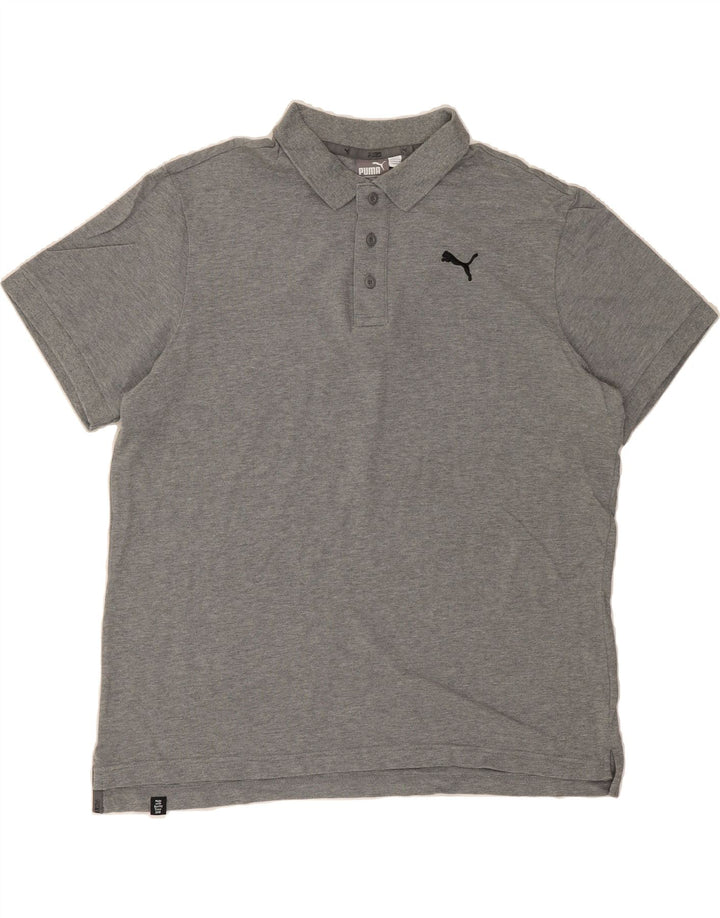 PUMA Mens Polo Shirt Large Grey Vintage Puma and Second-Hand Puma from Messina Hembry 