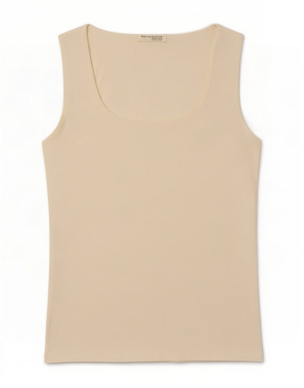 Zara Damen Weste Top UK 14 Large Off White Polyamid