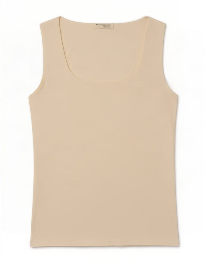 Zara Damen Weste Top UK 14 Large Off White Polyamid