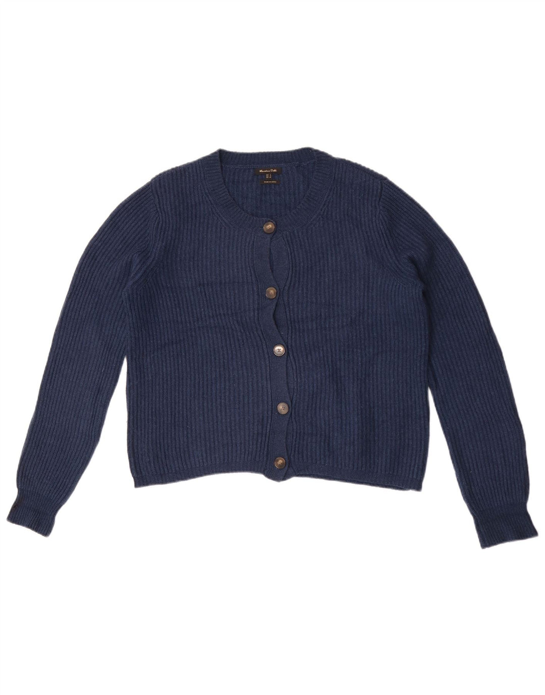 Massimo Dutti Damen Crop-Oversize-Cardigan-Pullover UK 10 Small Marineblau