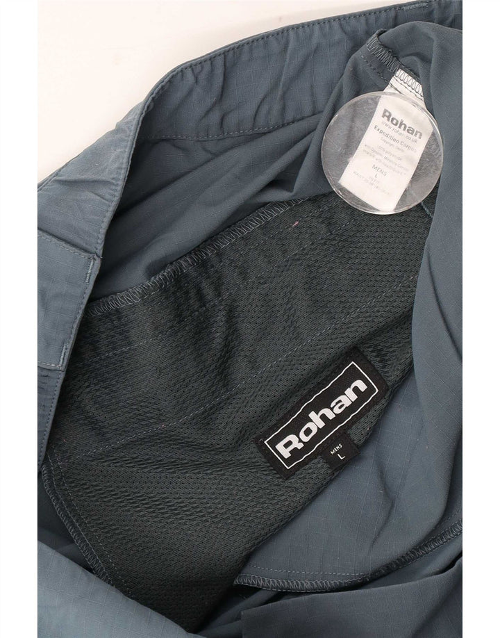 Rohan Herren-Wander-Cargohose, Größe L, W36, L29, Blau, Polyamid