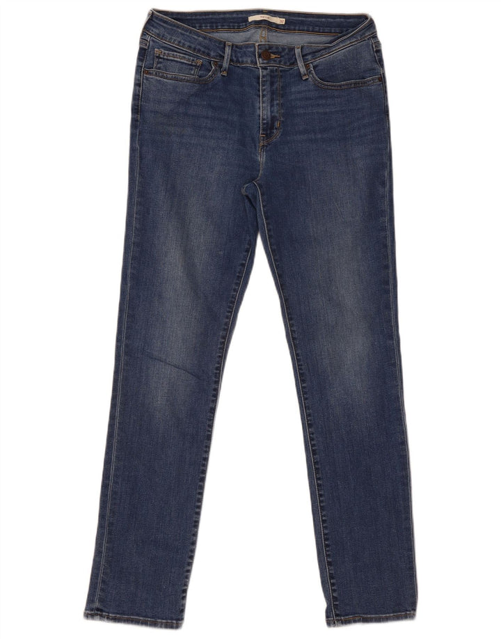 Levi's Damen 711 Slim Jeans W32 L30 Blaue Baumwolle