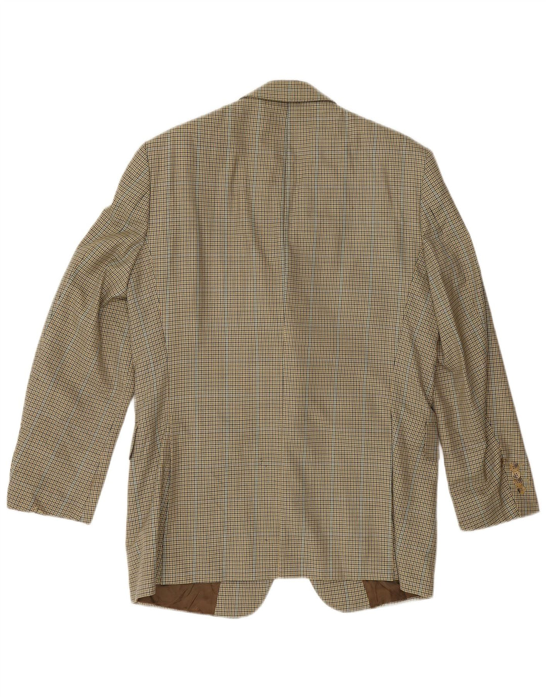 Burberry Herren Blazer Jacke EU 48 Mittelgelbe Hahnentritt-Schurwolle