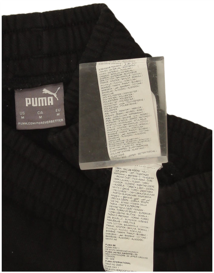 Puma Herren-Trainingshose, Jogginghose, Mittelschwarz, Colourblock-Baumwolle