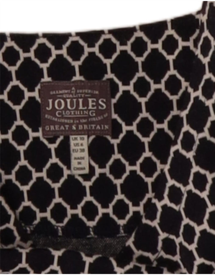 JOULES Womens Long Sleeve Tunic Top UK 10 Small Navy Blue Geometric