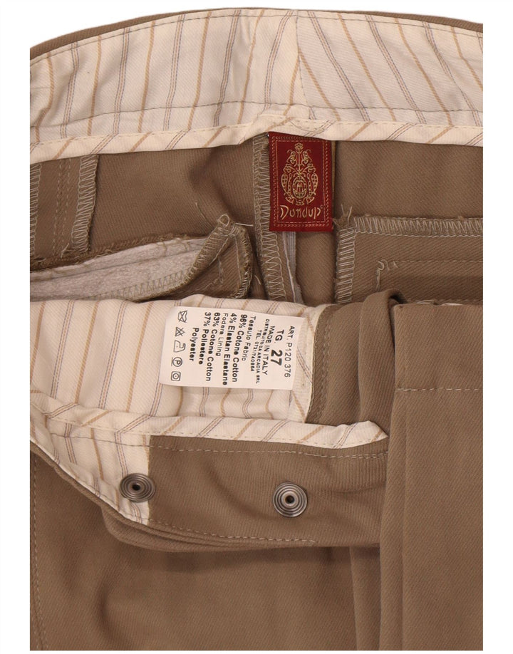 Dondup Damen Caprihose W27 L22 Beige Baumwolle