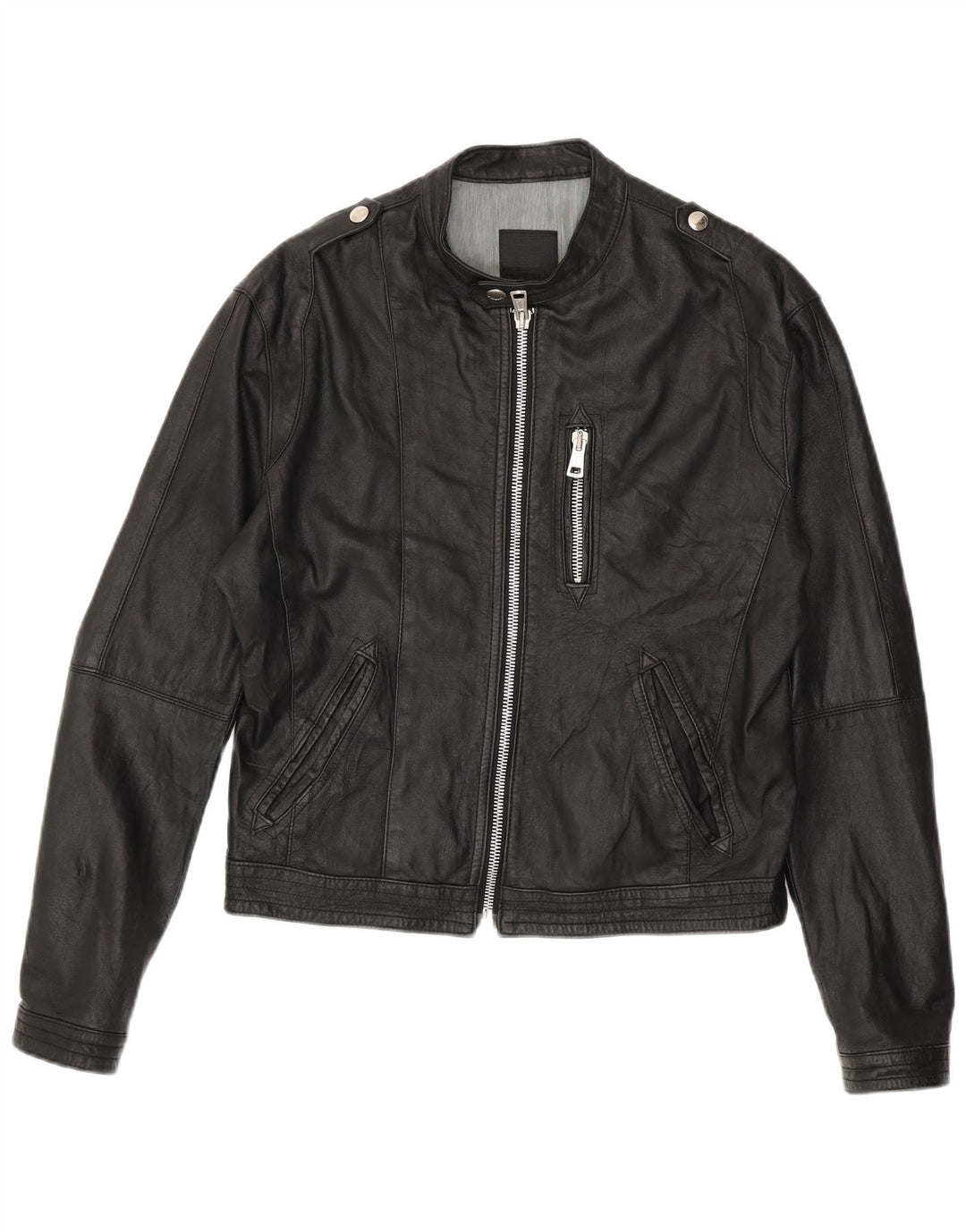 Imperial Damen Militärlederjacke IT 48 XL Schwarz