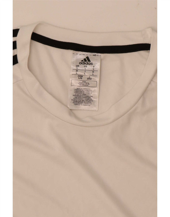 Adidas Herren Aeroready T-Shirt Top Large Weiß Polyester
