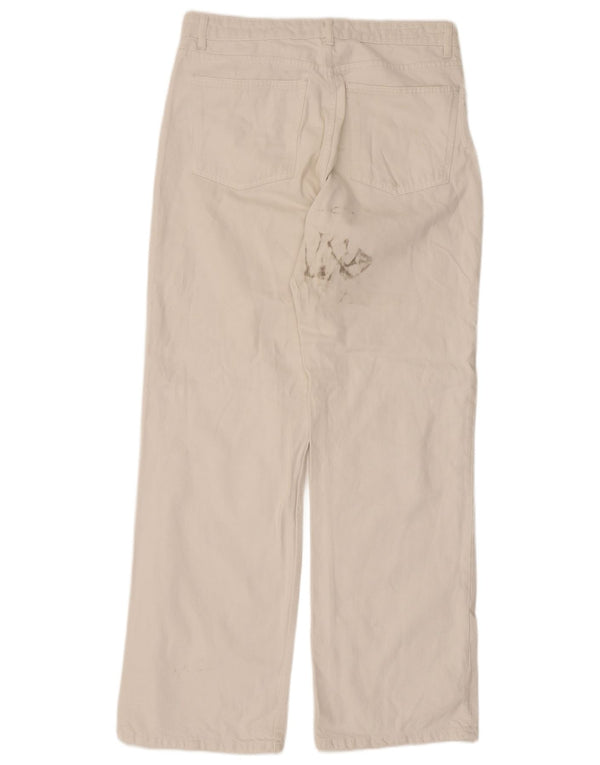 Zara Damen High Waist Loose Jeans EU 44 XL W34 L32 Weiß