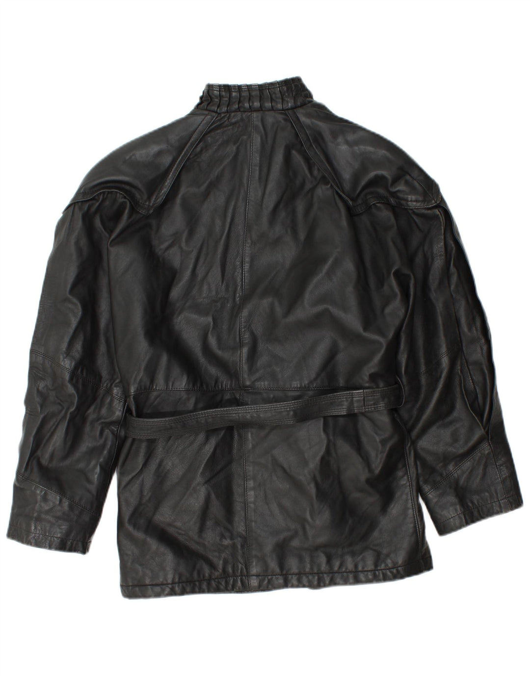 Vintage Damen Lederjacke UK 12 Medium Schwarz