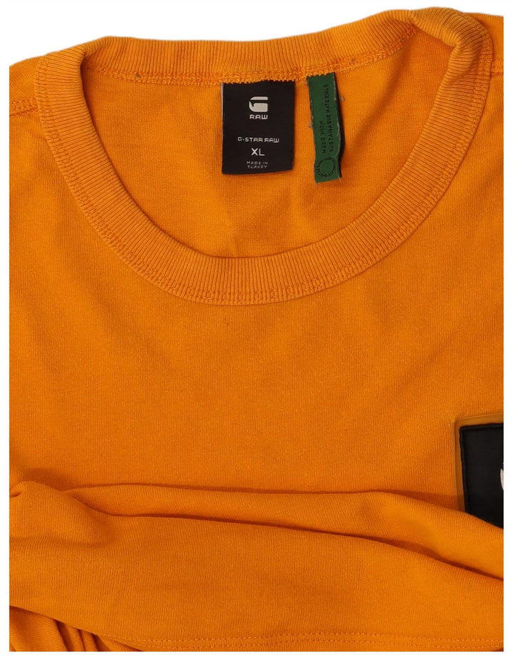 G-STAR Mens T-Shirt Top XL Orange