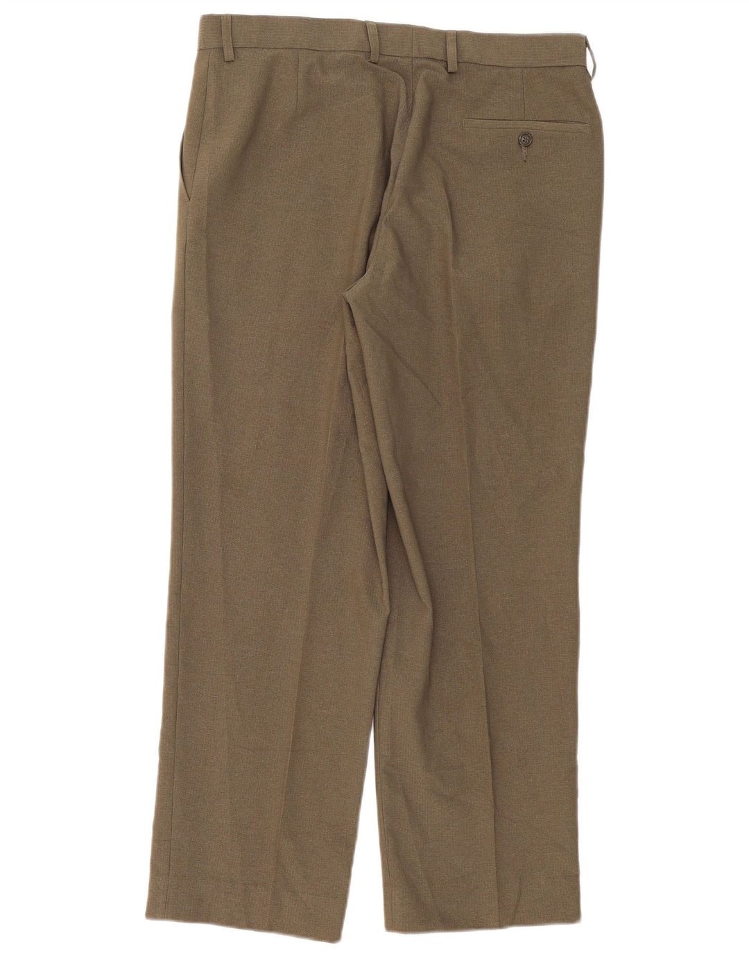 Gerade Herren-Anzughose von Marks & Spencer, W34, L31, Khaki, Polyester