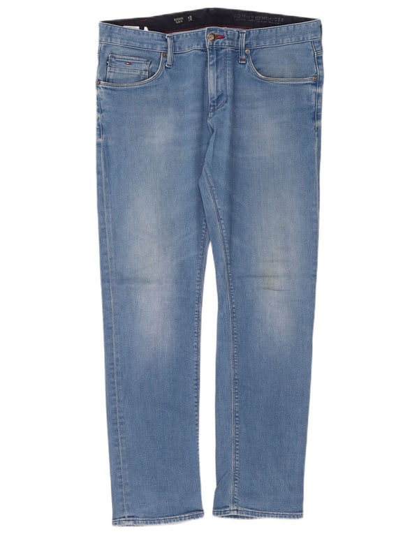 Tommy Hilfiger Herren Bleecker Slim Jeans W36 L32 Blaue Baumwolle
