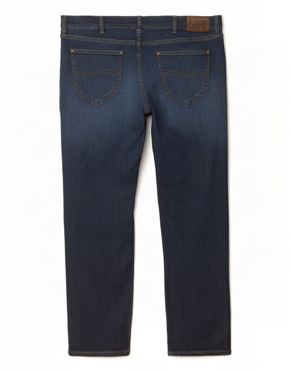 Lee Mens Legendary Regular Fit Straight Jeans W38 L32 Navy Blue Cotton