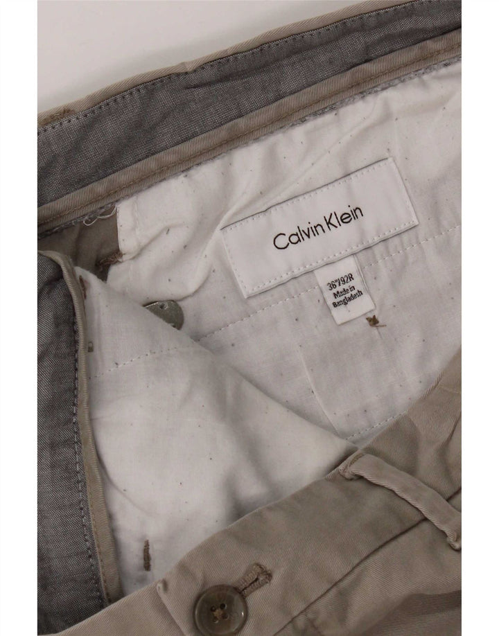 Calvin Klein Herren Straight Chino Hose W36 L32 Grau