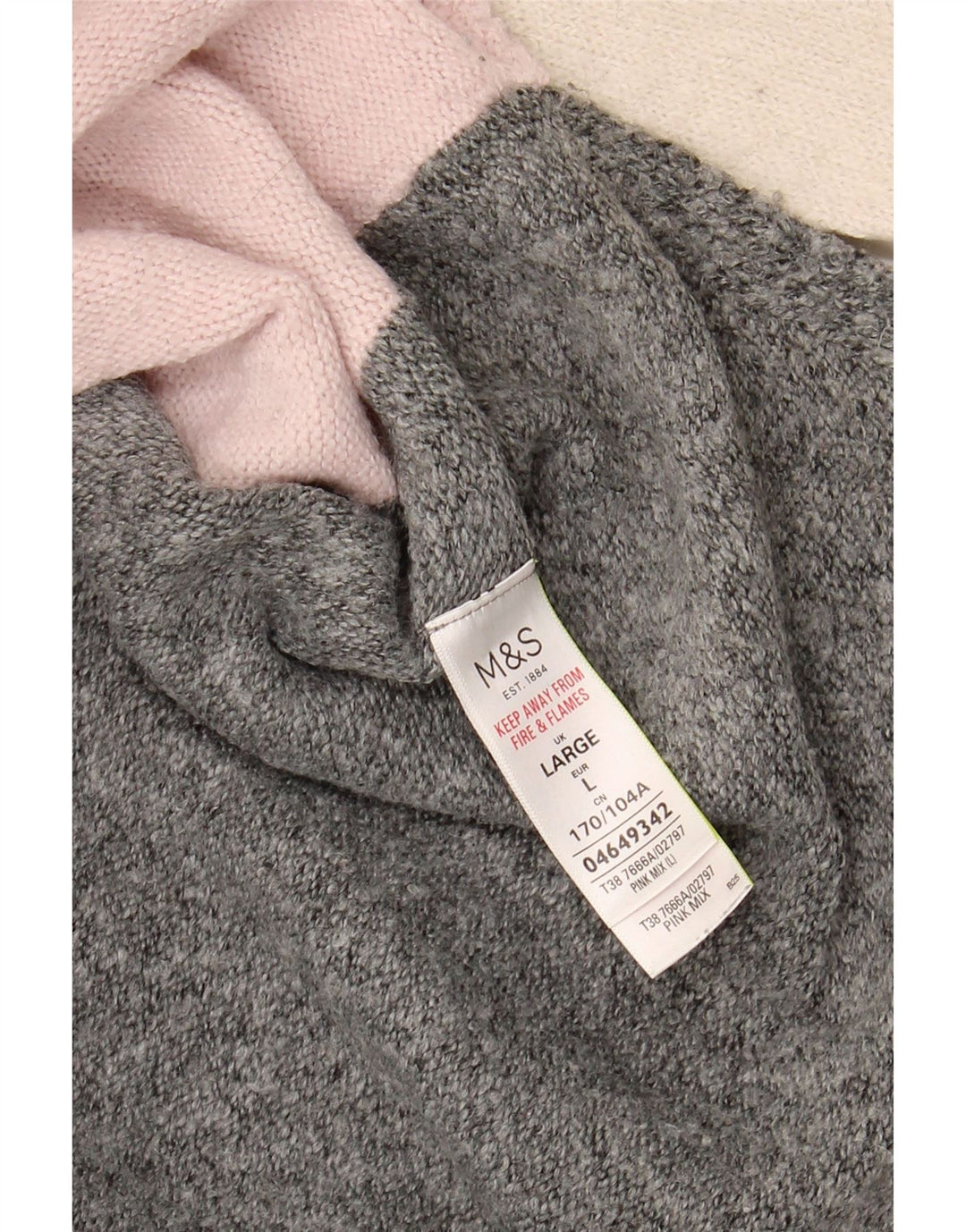 Marks & Spencer Damen-Pullover mit Rundhalsausschnitt, Gr. 40, Größe L, Grau
