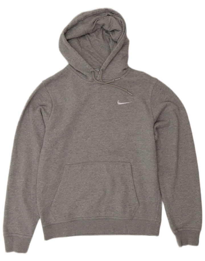 Nike Herren-Kapuzenpullover, klein, grau gefleckte Baumwolle