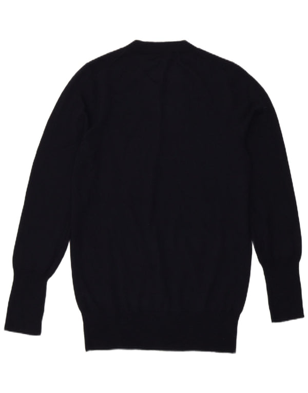 J. Crew Damen-Pullover mit V-Ausschnitt, Gr. 10, Marineblau, Merinowolle