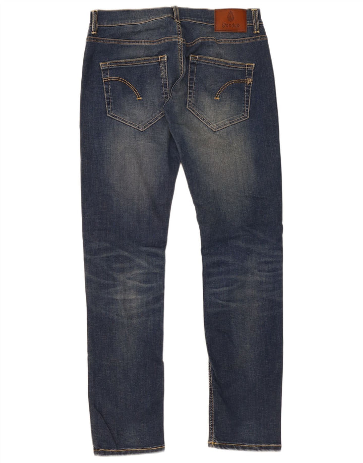 Dondup Damen Distressed Slim Jeans W32 L33 Blaue Baumwolle