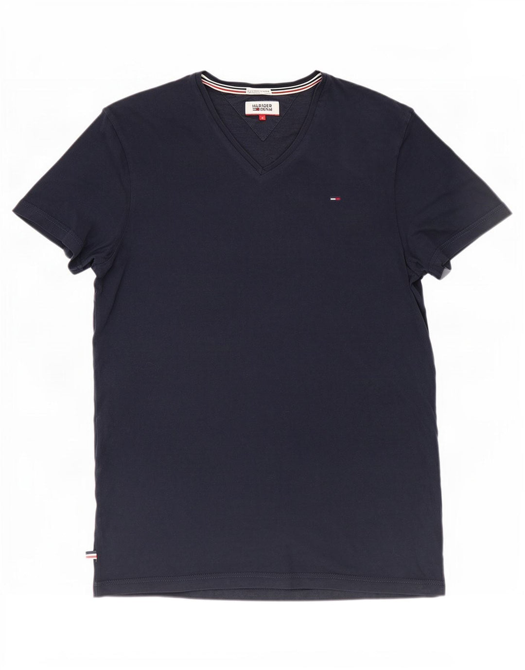 Tommy Hilfiger Herren T-Shirt Top Large Marineblau Baumwolle