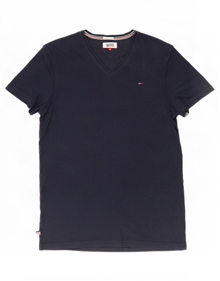 Tommy Hilfiger Herren T-Shirt Top Large Marineblau Baumwolle